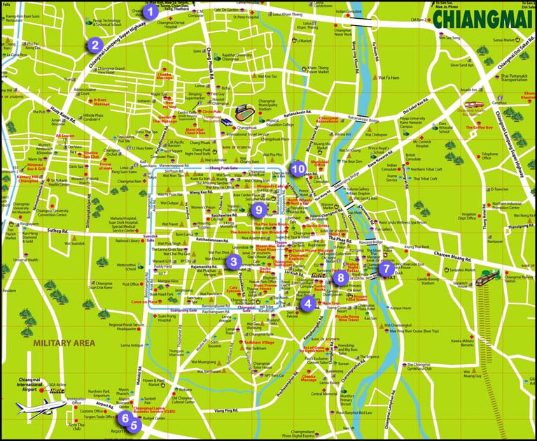 Find vej i Chiang Mai