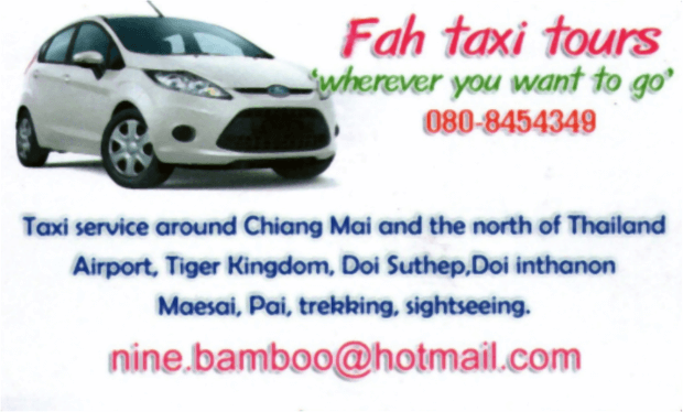 Fah Taxi Tours Chiang Mai