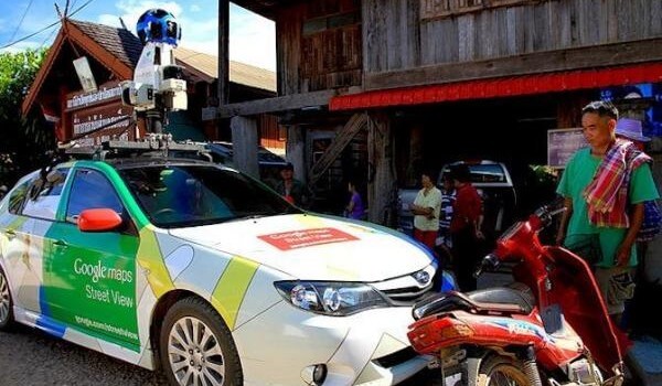Google Maps bil stoppet i Phrae i Nordthailand